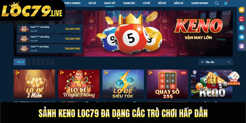 sảnh keno trực tuyến