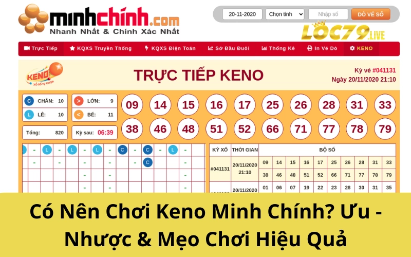 Có Nên Chơi Keno Minh Chính? Ưu - Nhược & Mẹo Chơi Hiệu Quả