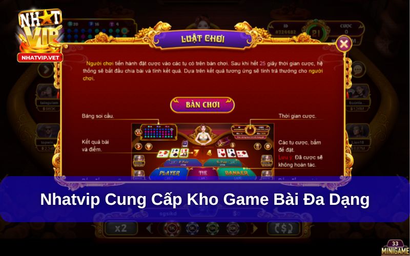 Cách tham gia chơi Game Bài tại Nhatvip